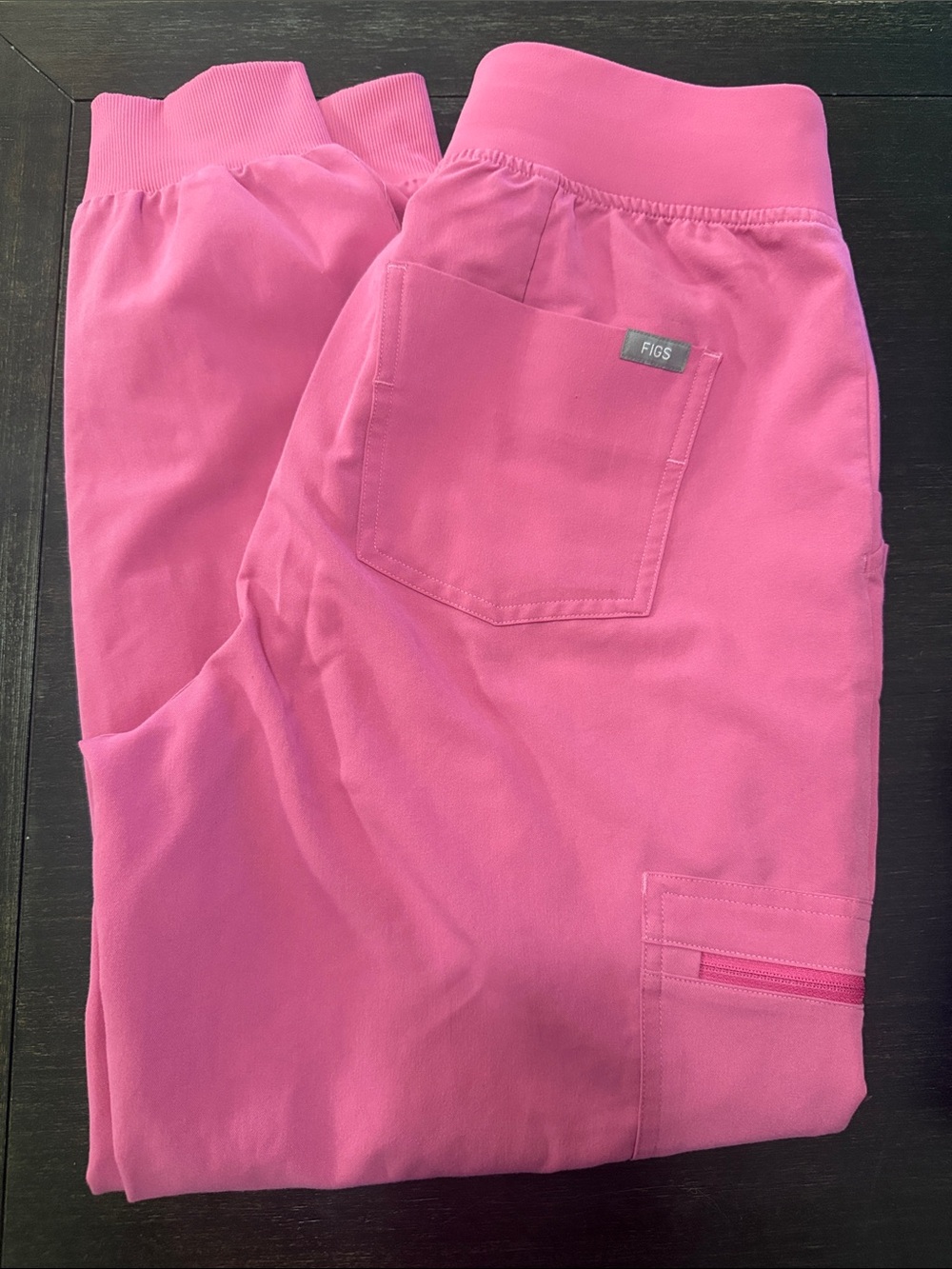 Figs Hot Pink Jogger Scrub Pants with Patch Pocket